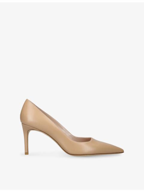 Stuart Weitzman Stuart Power 75 Heeled Leather Courts