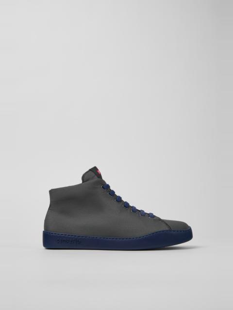 CAMPER Peu Touring Gray Textile Sneaker Boots for Men.