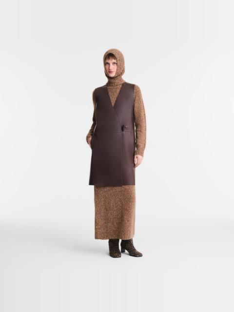 Longchamp Sleeveless jacket Ebony - Leather