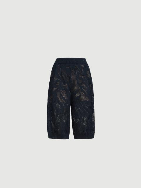 Brunello Cucinelli Dazzling water lillies Bermuda shorts in linen and cotton