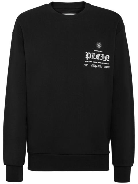 PHILIPP PLEIN logo-print cotton sweatshirt