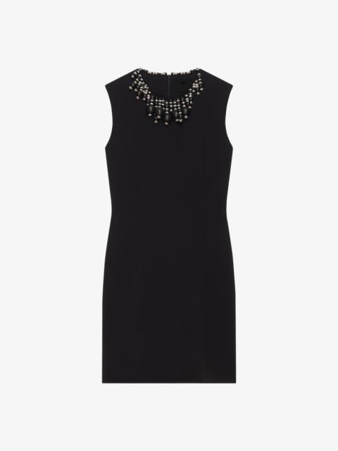 Givenchy MINI DRESS IN VISCOSE WITH PEARL EMBROIDERY