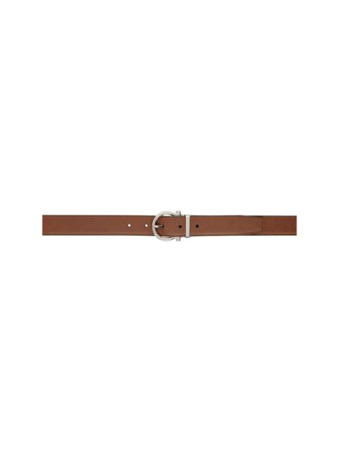 FERRAGAMO Brown & Black Gancini Reversible Belt