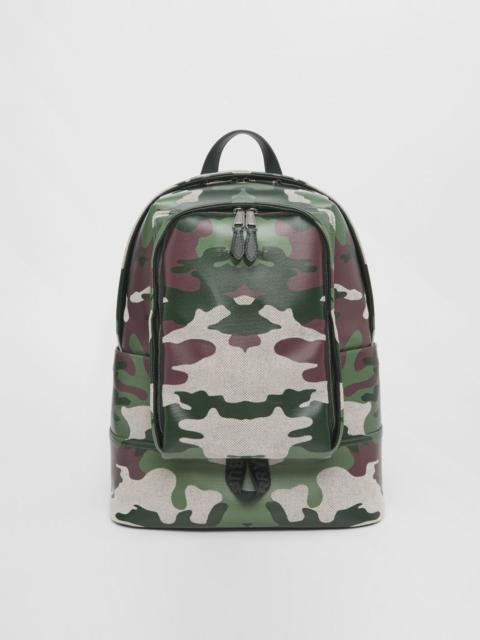 Burberry Camouflage Print Cotton Canvas Backpack