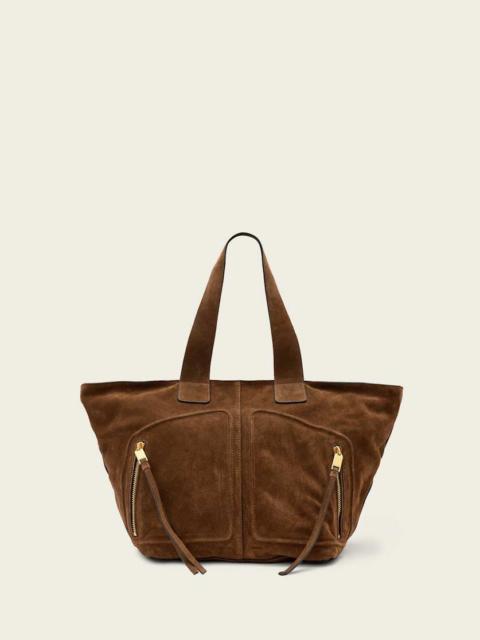 ALLSAINTS JEAN REY SUEDE TOTE BAG