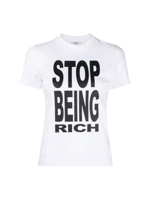 VETEMENTS slogan print T-shirt