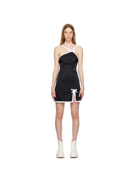 MSGM Black Bow Minidress