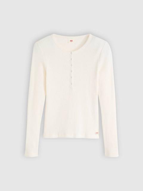 Levi's DRY GOODS WOMEN'S WAFFLE HENLEY