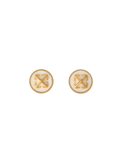 Off-White Round Arrow Earrings