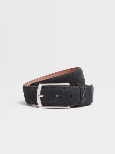 NAVY BLUE SUEDE BELT