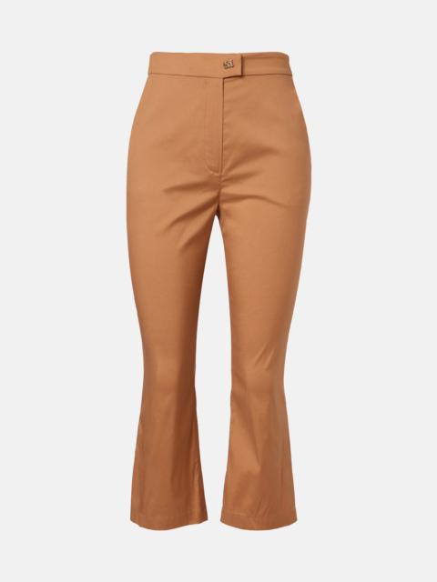 Max Mara Curve cotton-blend cropped straight pants
