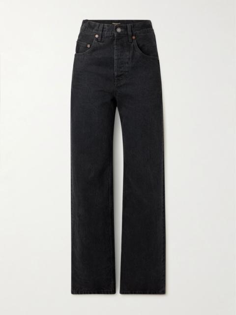 SAINT LAURENT 90s Baggy high-rise wide-leg jeans Black