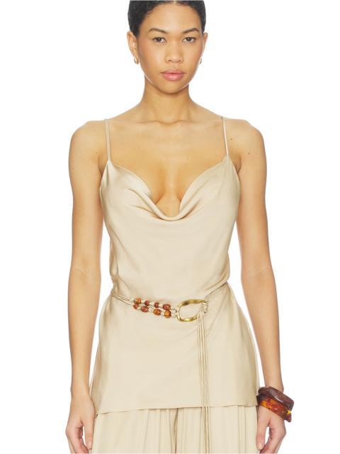 SHONA JOY Agnes Cowl Neck Tunic With Belt