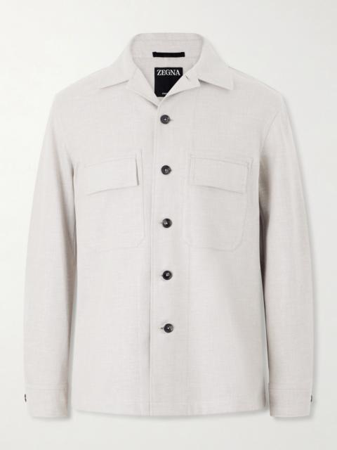 ZEGNA Linen, Wool and Silk-Blend Overshirt