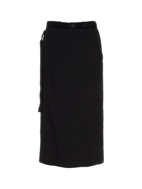 Yohji Yamamoto Black triacetate blend pant-skirt