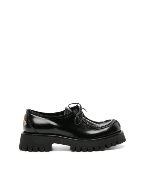 Interlocking G-plaque leather loafers