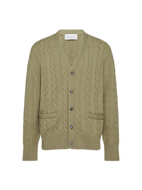 AMI Paris Cable Stitch Cardigan