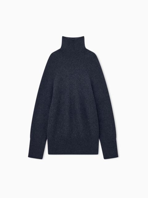 GIORGIO ARMANI OVERSIZED TURTLENECK SWEATER IN PURE CASHMERE JERSEY