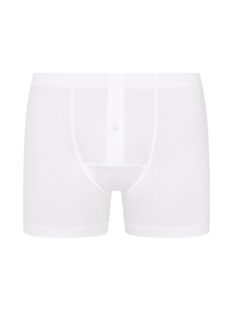HANRO Cotton Sensation Long Leg Boxer Brief With Fly