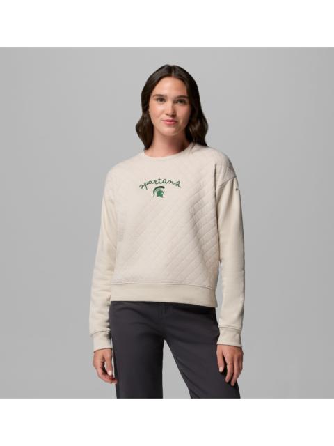 Columbia Women's Collegiate Hart Mountain Quilted Crew - Michigan State