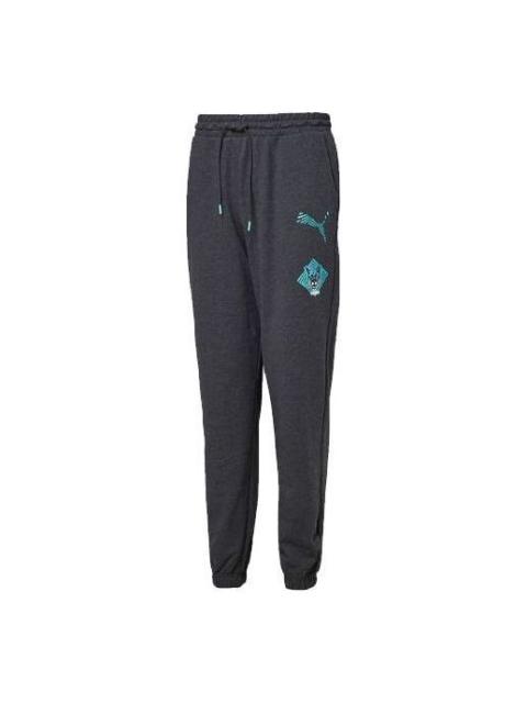 PUMA PUMA Graphic Casual Sweatpants 'Black Blue' 596050-03