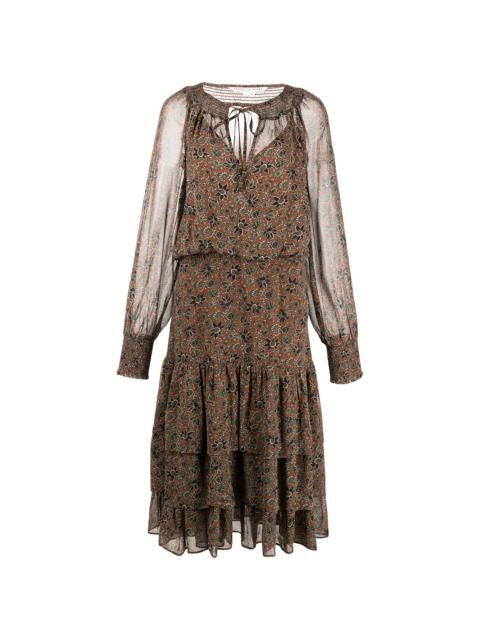VERONICA BEARD Tunis floral-print midi dress