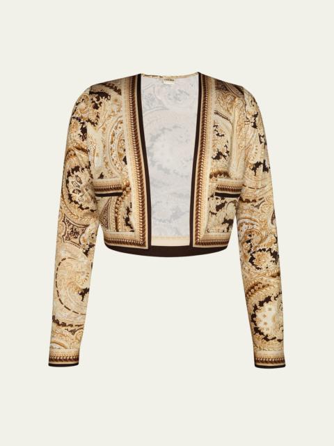 L'AGENCE Adaline Paisley Swim Cardigan