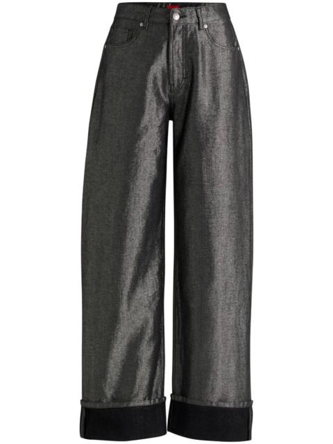 HUGO metallic hgh-waisted jeans