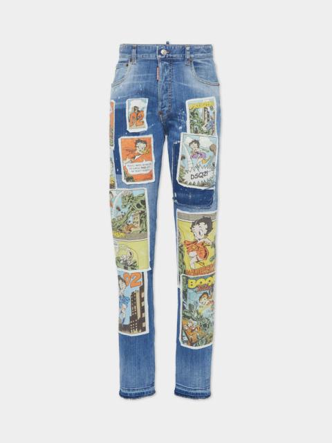DSQUARED2 BETTY BOOP WASH 5 POCKETS JEANS