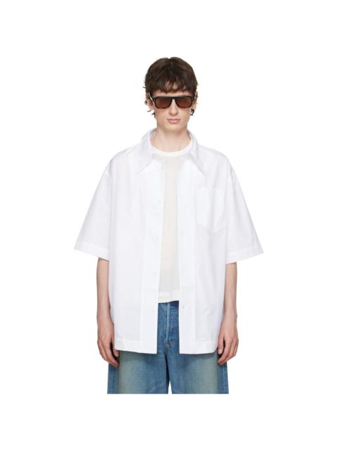 AMI Paris White Cotton 'Ami de Coeur' Wide Shirt