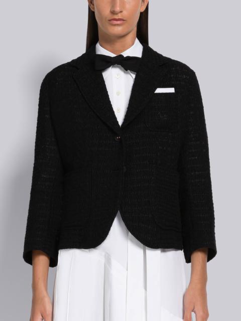 Seersucker Tulle Tweed Cropped Sack Sport Coat