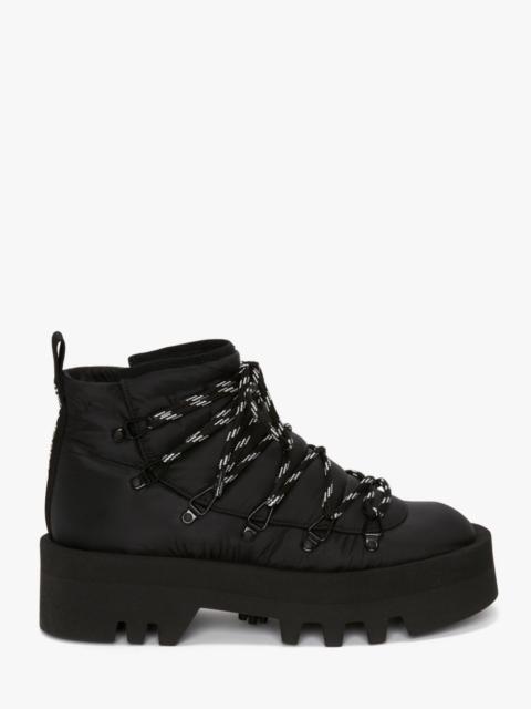 JW Anderson FABRIC PADDED LACE UP BOOTS