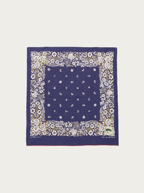 Kapital Fastcolor Selvedge Bandanna (CHURCHILL GARDEN) 30x30 - Purple