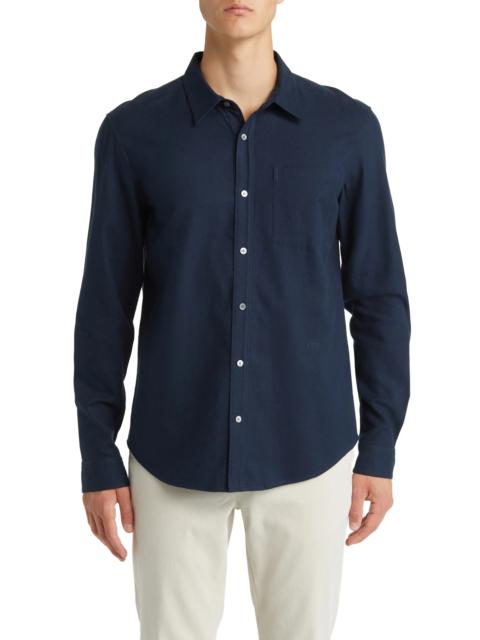 FRAME Brushed Cotton Blend Button-Up Shirt