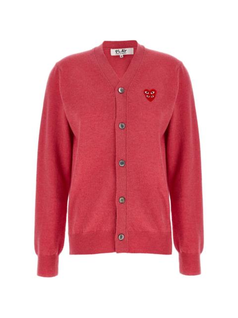 Comme des Garçons PLAY double red emblem cardigan
