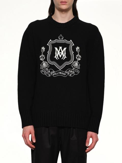 AMIRI MA Crest Crewneck in Black
