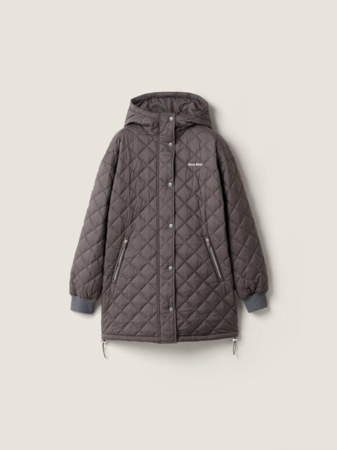 Miu Miu Technical pongé down jacket