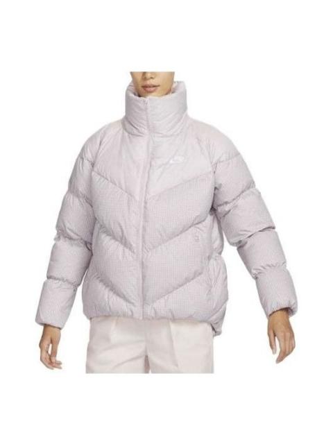 Nike (WMNS) 나이키 스포츠웨어 Windpuffer Therma-FIT 느슨한 Puffer 재킷 '회색 자주색' FD8212-019