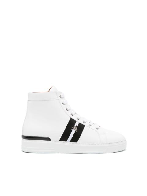 PHILIPP PLEIN skull-charm leather sneakers