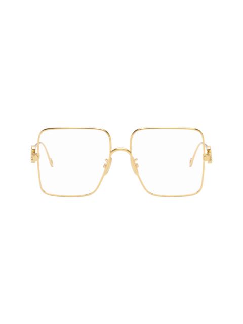Loewe Gold Oversize Square Retro Glasses