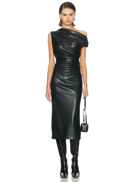 Enza Costa Leather Sculpted Dress