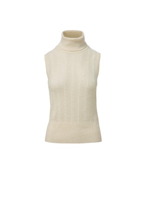 VERONICA BEARD MAZZY POINTELLE SLEEVELESS SWEATER