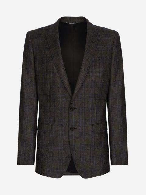 Single-breasted glen plaid Martini-fit jacket