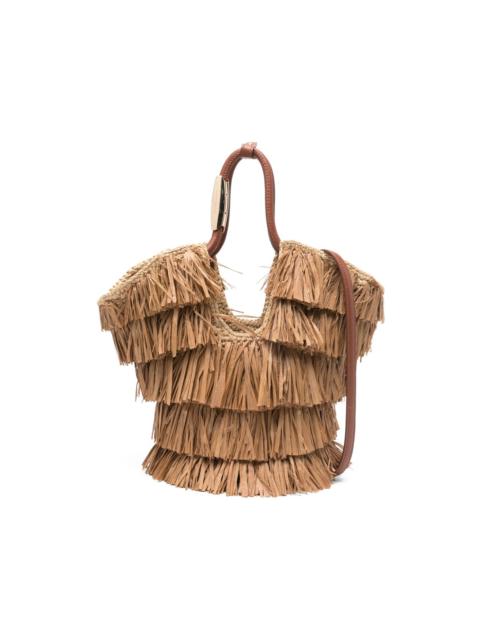 small Goldentime fringed tote bag