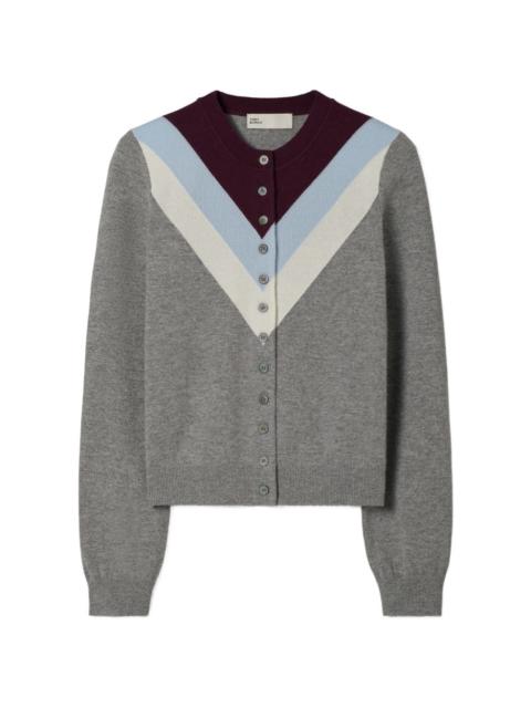 TORY BURCH chevron wool cardigan