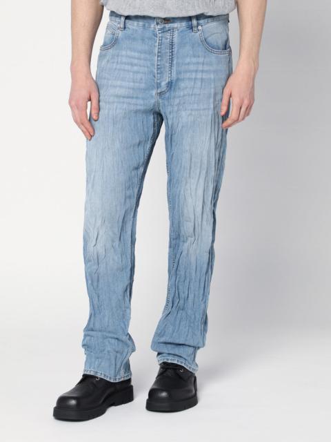 Bottega Veneta Light blue jeans with crinkled faded effect