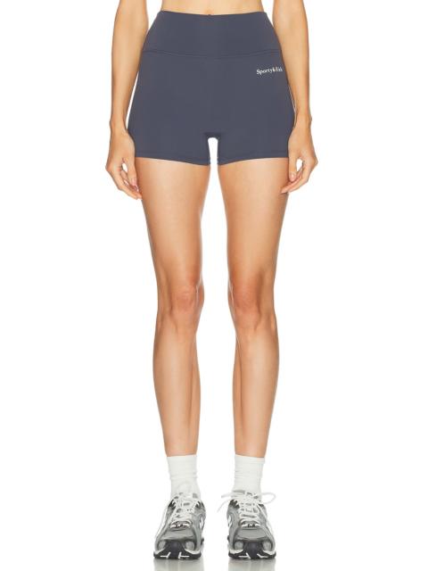 Sporty & Rich Serif Logo Mini Biker Short
