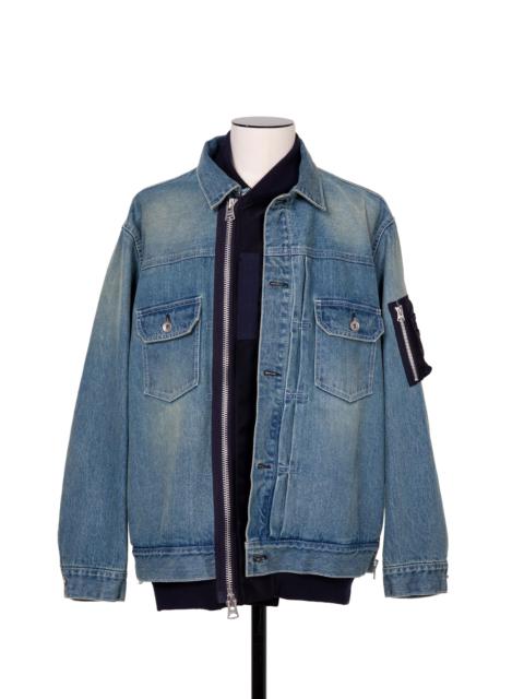 sacai Denim x Nylon Twill Jacket