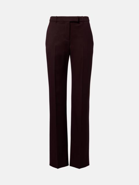 Alexander McQueen Wool grain de poudre straight pants