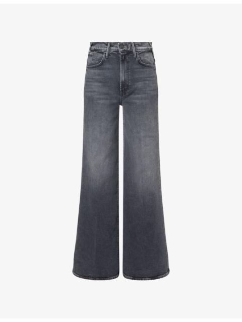 MOTHER The Hustler Roller Sneak Flared Cotton Denim Jeans